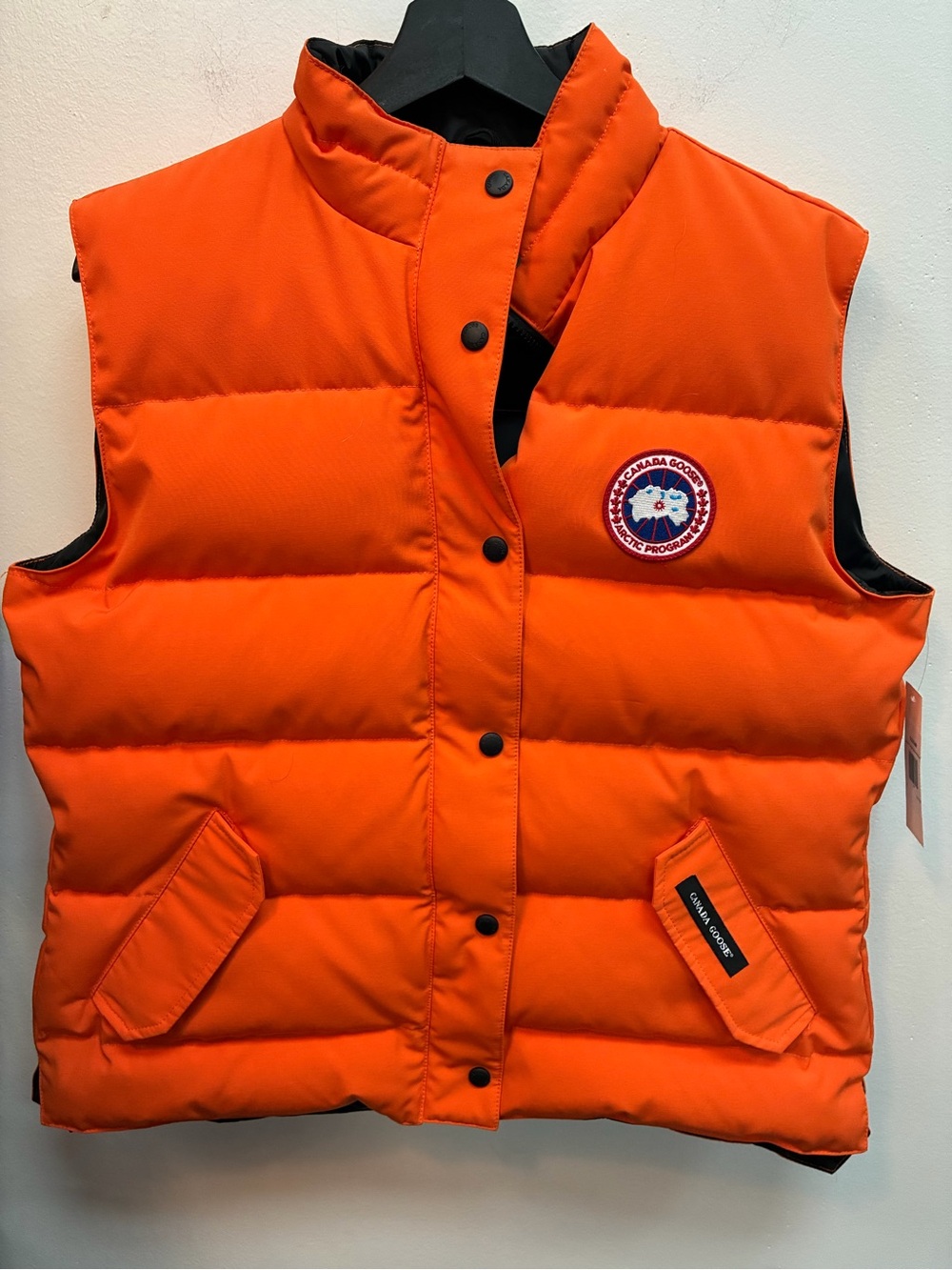 Authentic Canada Goose Bright Orange Down Puffer Vest